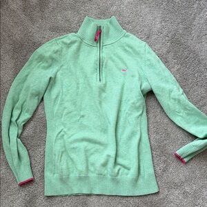 Vineyard Vines Mint Green Half-Zip Sweater